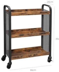 Măsuță de servire MARGE, maro/negru