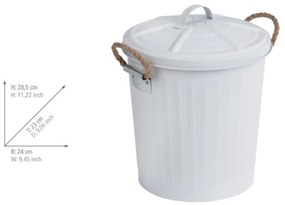 Coș de gunoi din inox Wenko, alb