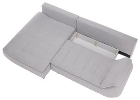Set canapea, gri deschis / roz pudră, material textil, stânga, BRATO
