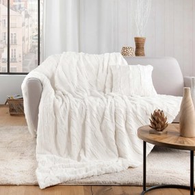 Pătură crem din micropluș/cocolino 180x220 cm Foxy – douceur d'intérieur