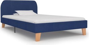 vidaXL Cadru de pat, albastru, 90 x 200 cm, material textil