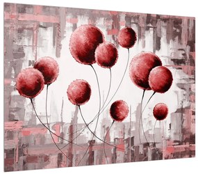 Tablou abstract - balonașe roșii (70x50 cm), în 40 de alte dimensiuni noi