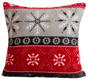 Husa din microplus pentru pernuta SNOWY FOREST 45x45 cm, gri