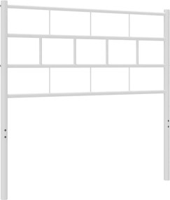 vidaXL Tăblie de pat de schimb metalică, alb, 75 cm