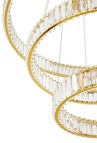 Lustra suspendata LED design ambiental Ring TRIPLES auriu