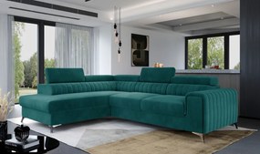 Coltar tapitat, extensibil, 278x92x205 cm, Laurence L01, Eltap (Culoare: Gri pepit / Grande 81)