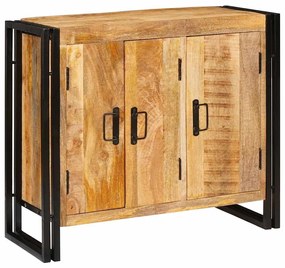vidaXL Bufet cu raft Altele cu depozitare cu ușă Maro 80 x 33 x 70 cm Lemn masiv de mango