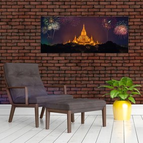 Tablou cu artificii în Asia (120x50 cm)