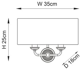 Aplică Endon 98937 HIGHCLERE 2xE14/40W/230V alb/alamă