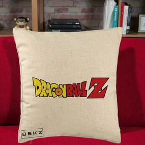 Perna Personalizata Dragon Ball Z Clasic, 40x40 cm, Bej, Husa Detasabila, Perna Inclusa, BEKZ®