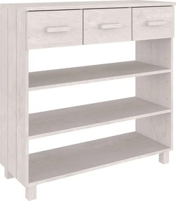 vidaXL Masă de cafea „HAMAR”, alb, 90x35x90 cm, lemn masiv de pin