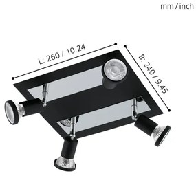 Eglo 94966 - LED Lampa spot SARRIA 4xGU10-LED/5W/230V