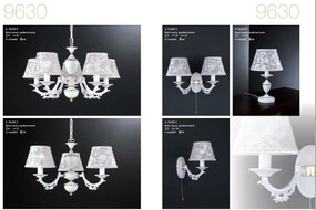 Veioza / Lampa de masa design italian din alama cu metal alb 9630
