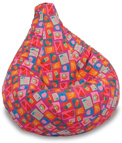 Fotoliu puf copii, Nirvana Light Pufrelax, Material Impermeabil, J'aime Les Fruits