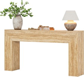MAM27 - Masa Consola, 160 cm, masuta hol, Imitatie Travertin, living, dining, dormitor - Maro