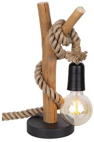 Veioza/Lampa de masa design natural lemn NERIDA
