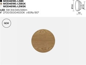 Aplica de perete minimalista lemn natur Texture