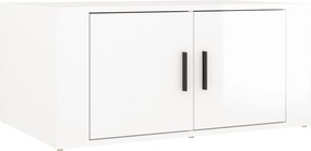 vidaXL Măsuță de cafea, alb extralucios, 80x50x36 cm, lemn compozit