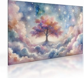 Tablou pe sticlă – Arborele vieții printre nori (70x50 cm)
