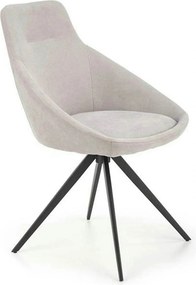 Scaun K431, gri deschis/negru, stofa clasica/metal, 55x54x84 cm