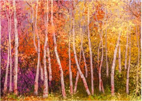 Tablou - Pădurea colorată (70x50 cm)