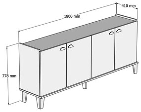 Dulap Tip Consola 180 X 77.8 X 41 Sumer H3020