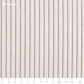 Colțar bej extensibil cu tapițerie din catifea reiată (cu colț pe partea stângă ) Tori – Bonami Selection