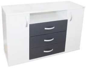 Comoda Laguna Alb/Gri
