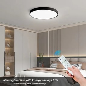 Plafonieră LED dimabilă Immax NEO 07249L SEMPLICI 48W/230V Wi-Fi Tuya negru + telecomandă