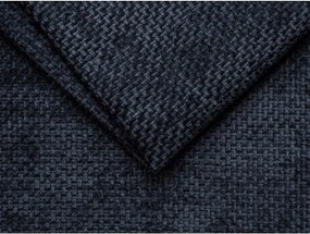 Colțar albastru închis cu tapițerie din chenille (cu colț pe partea stângă/cu șezlong) Lupine – Micadoni