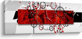 Tablou cu abstracție (cu ceas) (90x30 cm)
