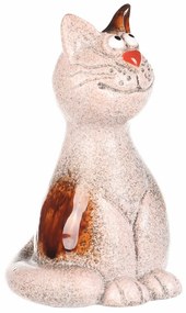 Decorațiune de grădină pentru gard Pisică, 9 x 9 x15 cm, ceramică, 15 cm
