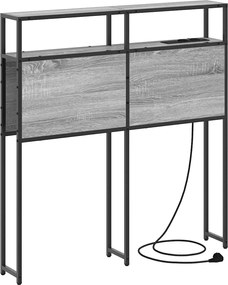 vidaXL Tăblie de depozitare cu raft sonoma gri 80 cm Lemn compozit