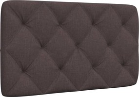 vidaXL Pernă pentru tăblie de pat maro închis, 90 cm, material textil