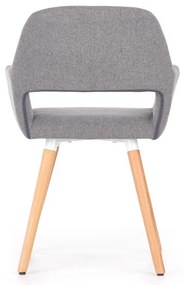 Scaun de bucaterie Leroy, gri/fag