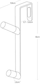 Cuier de ușă alb-natural din metal 1,5 cm Tower – YAMAZAKI