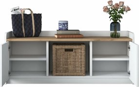 Dulap pentru pantofi Pilo White and Walnut