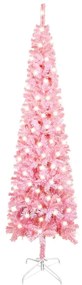 Pom de Craciun subtire cu LED-uri, roz, 210 cm 1, Roz, 210 cm