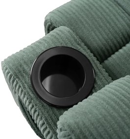JAKS Fotoliu de masaj catifea reiată verde Box