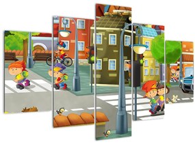 Tablou - Orășelul copiilor (150x105 cm)