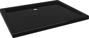 vidaXL Cădiță de duș dreptunghiulară din ABS, negru, 80x100 cm