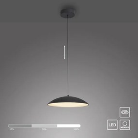 Schöner Wohnen LENTE 14606-18-LED, lustru suspendat pe cablu cu dimmer, LED 17 W, 230 V, Ø 40 cm, negru