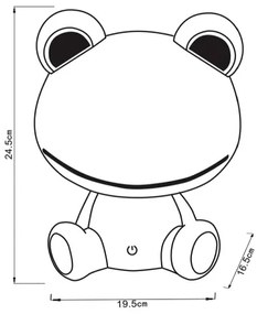 Lampă LED dimabilă de masă Lucide 71592/03/85 DODO LED/3W/12V broască