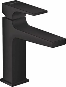 Baterie lavoar Hansgrohe Metropol 110 cu ventil Push-Open negru mat