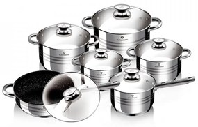 Set oale si tigai otel inoxidabil (12 piese) Gourmet Line Blaumann BL 3167