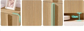 Pantofar maro ingust 70 cm cu 3 compartimente, pantofare cu Riflaje, depozitare pantofi, mobilier hol - PANM10