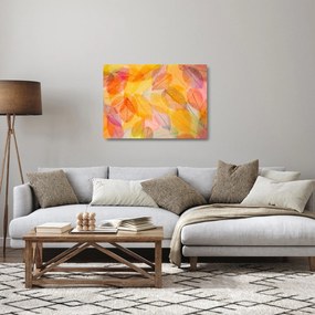 Tablou pe sticlă - Fundal frunze de toamnă (70x50 cm)