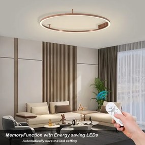 Immax NEO 07326-80C-LED Corp de iluminat de tavan dimabil FINO LED/55W/230V 80 cm Tuya aur roz + telecomandă