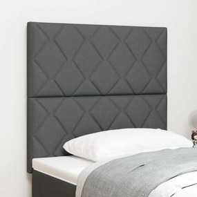vidaXL Tăblie Gri Întunecat cu Design în Blocuri de Diamant, 100 cm, Poliester