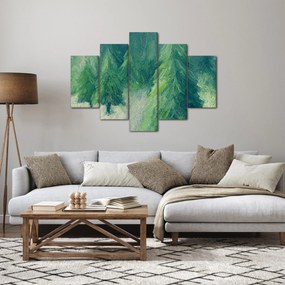 Tablou - Conifere pictate (150x105 cm)